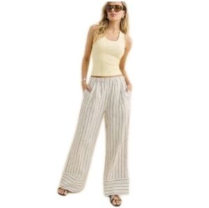 Reformation Fernando Wide Leg Linen Pants Size Small Petite
